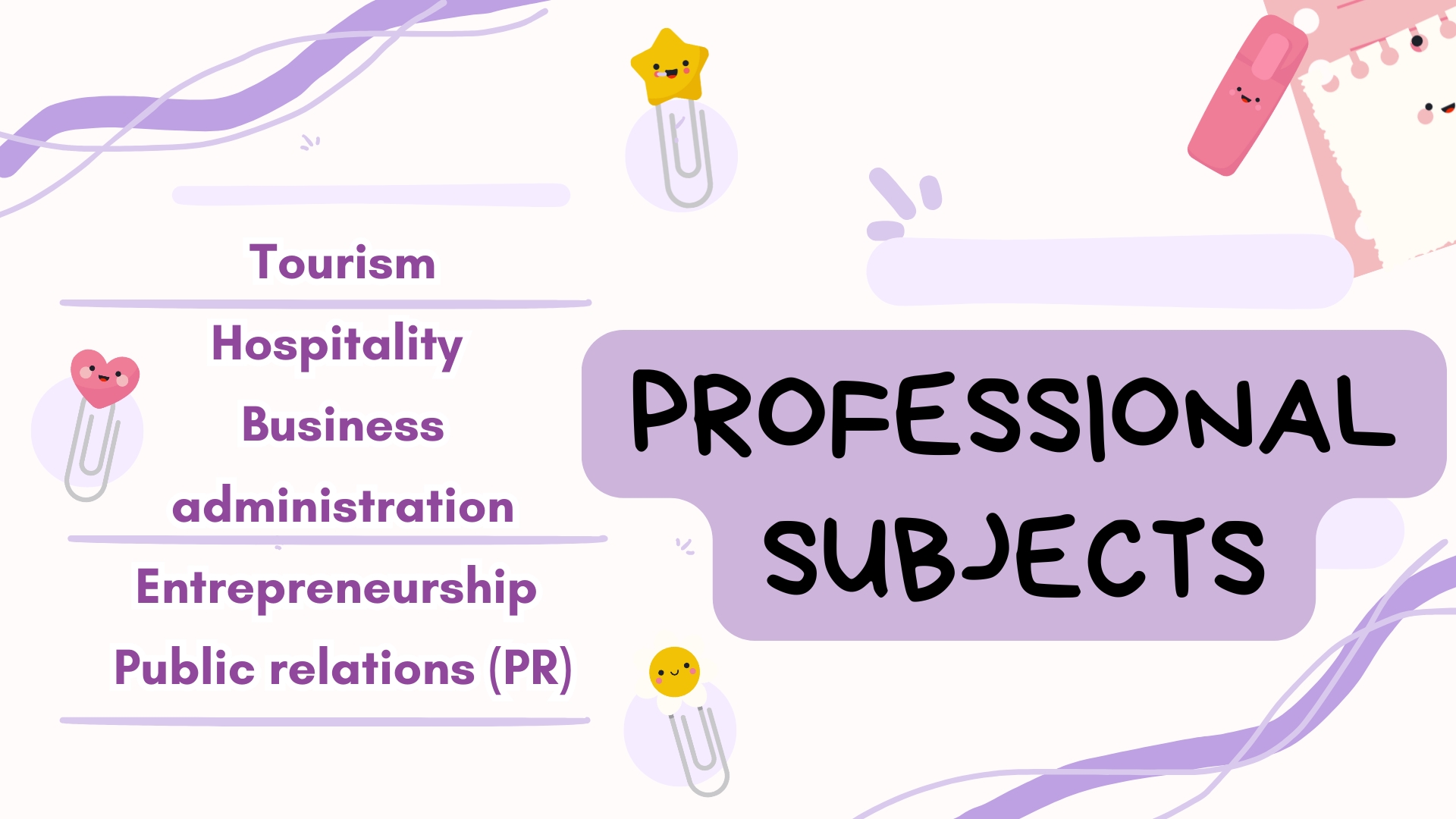Професійні предмети (Professional subjects)