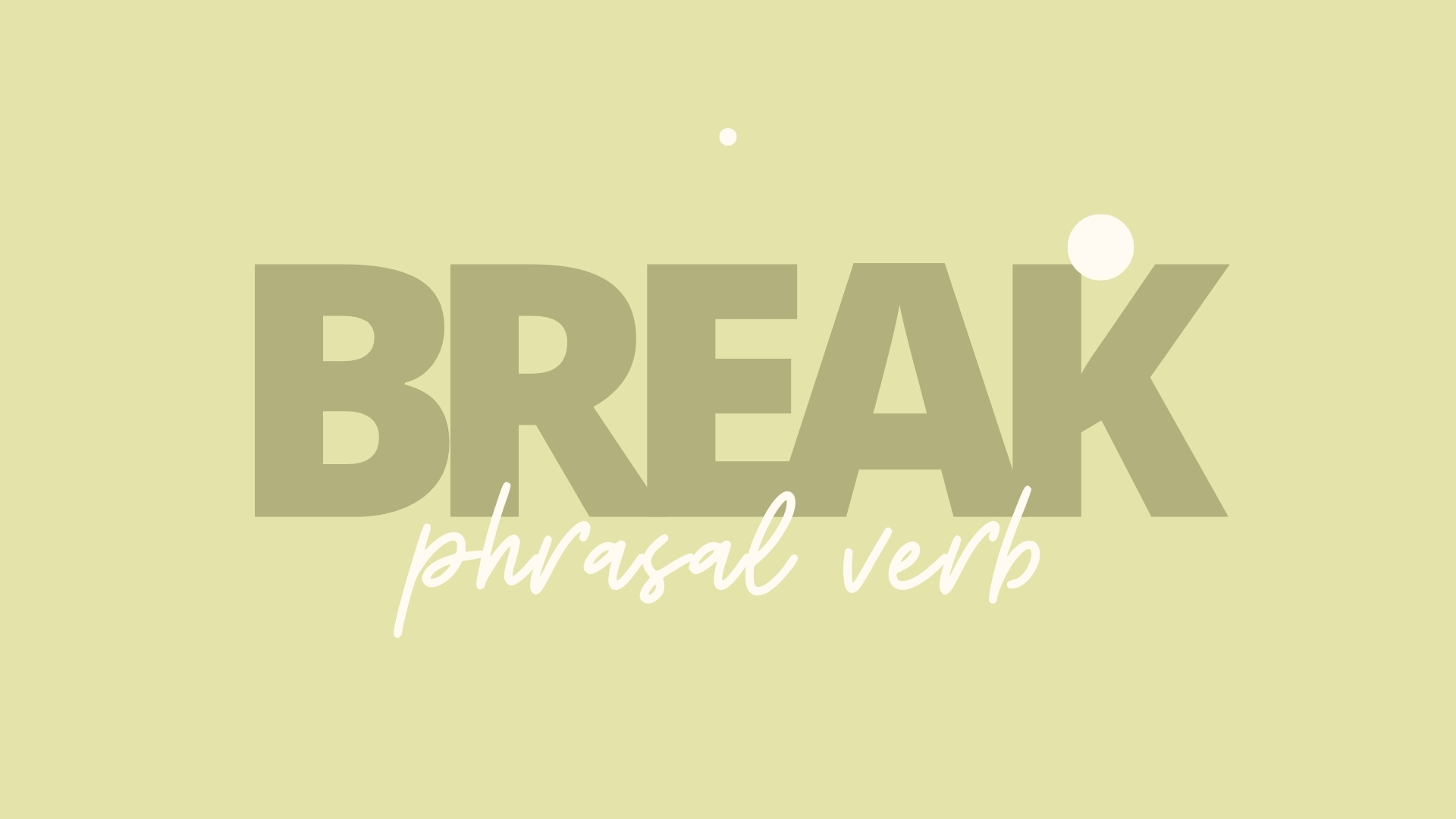 Фразове дієслово break